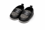 Infant Stylish Black & Grey Tweed Loafers