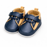 Classic Navy & Tan Baby Shoes – Soft & Stylish