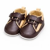 Classic Brown & Beige Baby Shoes – Soft & Elegant