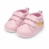 Star Style Baby Shoes – Soft Pink & Gold