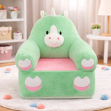 Adorable Kids Foldable Sofa Seat - Green - Unicorn