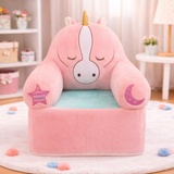 Adorable Kids Foldable Sofa Seat - D. Pink - Unicorn