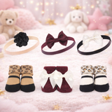 Baby 6-Pcs Headband & Sock Gift Set