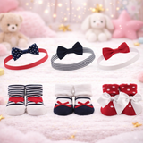Baby 6-Pcs Headband & Sock Gift Set