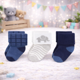Infant Pack Of 3 Baby Socks - 0 TO 12 MONTH