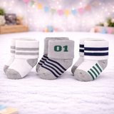 Infant Pack Of 3 Baby Socks - 0 TO 12 MONTH