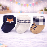 Infant Pack Of 3 Baby Socks - 0 TO 12 MONTH