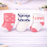 Infant Pack Of 3 Baby Socks - 0 TO 12 MONTH