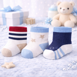 Infant Pack Of 3 Baby Socks - 0 TO 12 MONTH