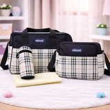 Baby Care Mother Bag | 4PCs - Navy Blue