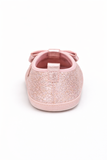 Cute Baby Girl Glitter Bow Shoes – Soft & Elegant - Pink