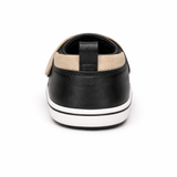 Stylish Black & Beige Soft-Sole Baby Shoes