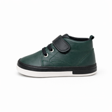 Premium Baby Boy Lace-Up Soft Shoes – Stylish & Comfortable - Dark Green & Black