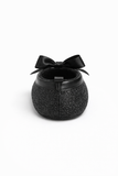 Cute Baby Girl Glitter Bow Shoes – Soft & Elegant - Black