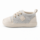 Soft Knit Baby Shoes – Premium Comfort Wear - Beige & Light Grey
