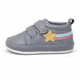 Star Style Baby Shoes – Cool Grey & Gold