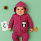 Happy Penguin Pink Hoodie