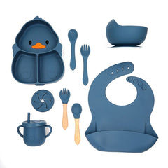 Little Laughs 10-Piece Unbreakable Silicone Feeding Set