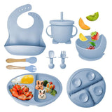 Little Laughs 8-Piece Unbreakable Silicone Feeding Set