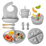 Little Laughs 8-Piece Unbreakable Silicone Feeding Set
