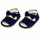 Mini Glam Bow Comfort Sandals - Navy Blue