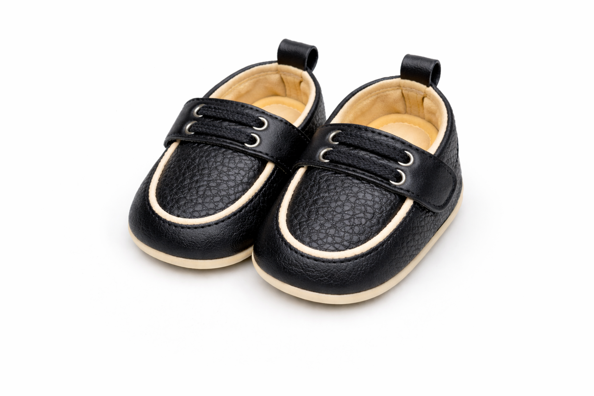 Classic Black Baby Shoes – Soft & Stylish