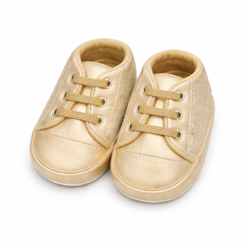 Classic Golden Baby Shoes – Soft & Stylish