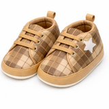 Star Check Baby Shoes – Classic Camel