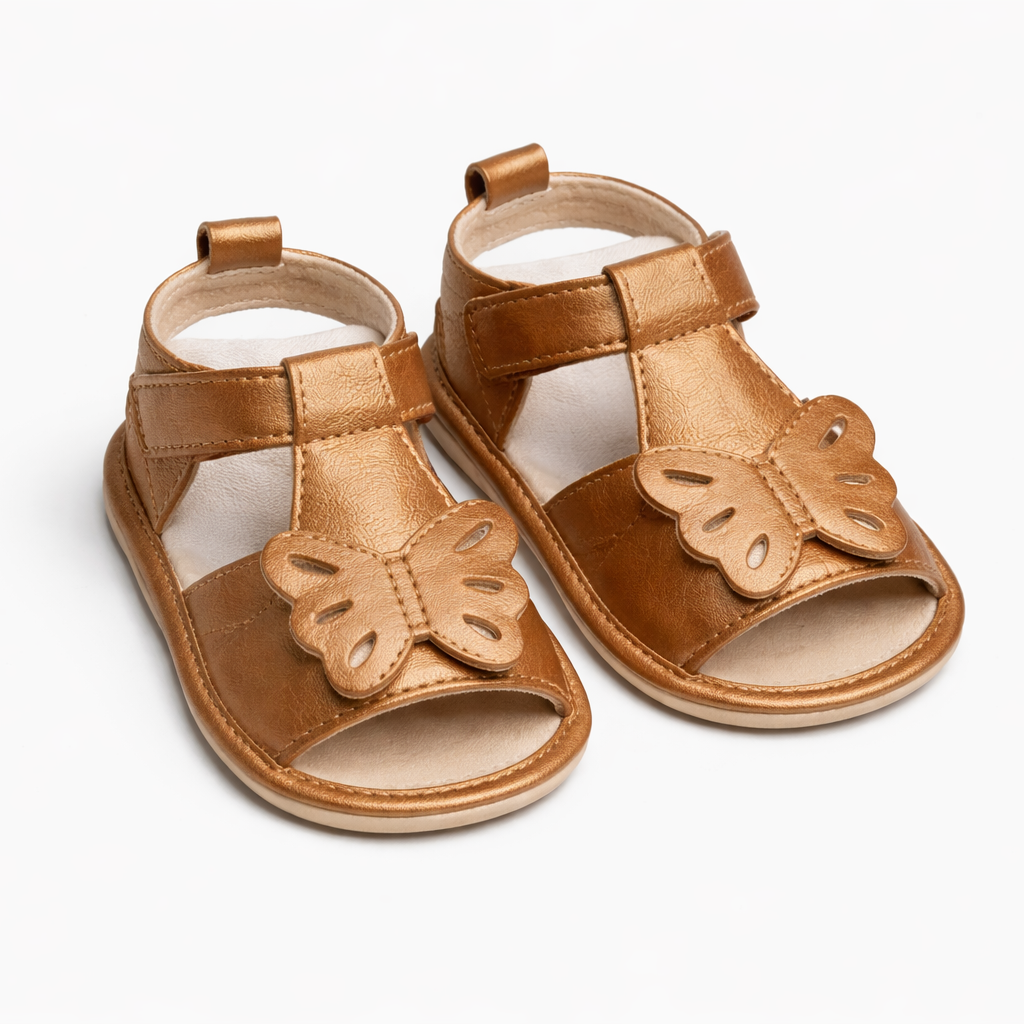 Brown Butterfly Baby Sandals