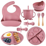 Little Laughs 8-Piece Unbreakable Silicone Feeding Set