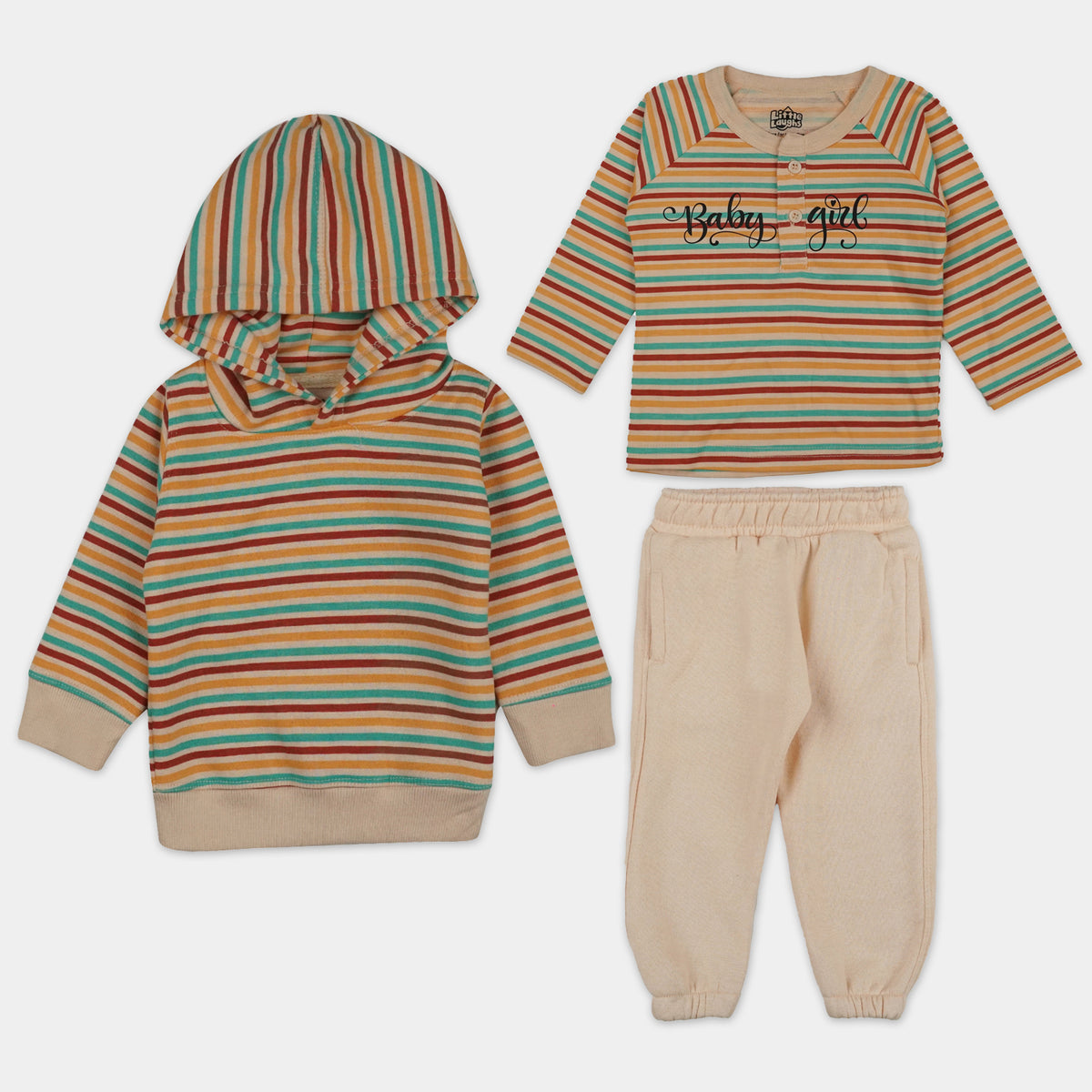 Rainbow Stripe Winter Set