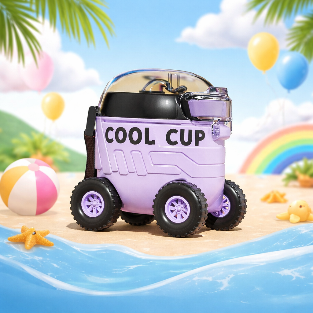 Cool Cup Kids Water Bottle with Wheels