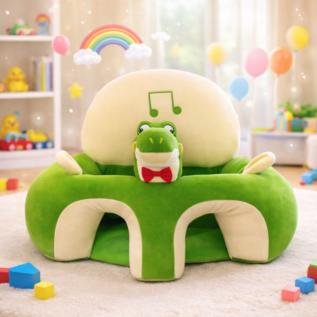 CROCODILE FLOOR SEAT - GREEN