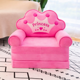 Adorable Kids Foldable Sofa Seat Princess - Pink