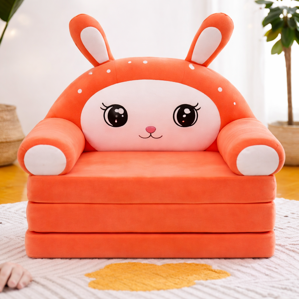 Adorable Kids Foldable Sofa Seat Bunny