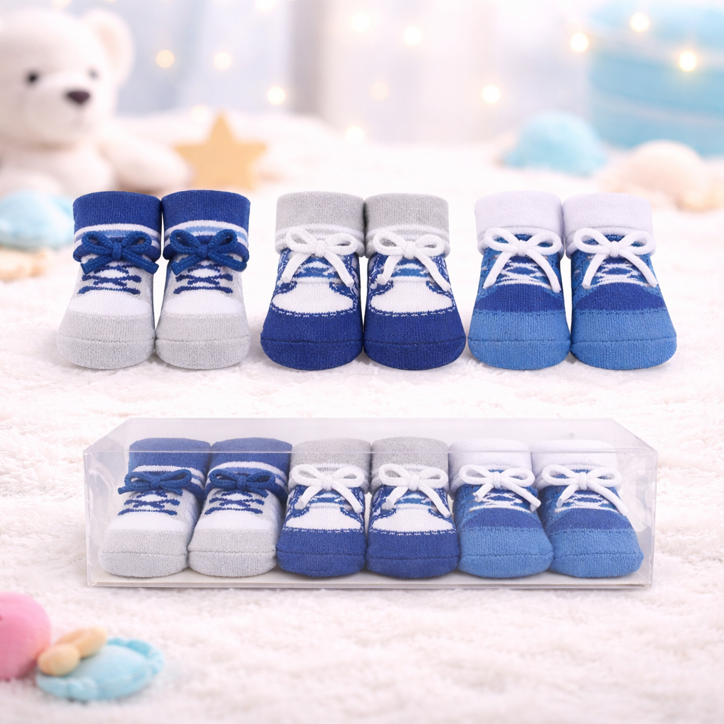 Baby 3-Pcs Booties Gift Set
