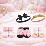 Baby 6-Pcs Headband & Sock Gift Set