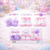 Baby 6-Pcs Headband & Sock Gift Set