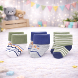 Infant Pack Of 3 Baby Socks - 0 TO 12 MONTH