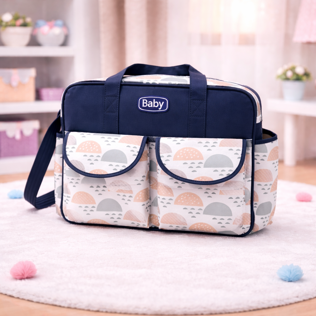 Large Size Baby/Mother Bags Collection - Navy Blue