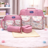 Baby Care Mother Bag | 5 PCs - Pink