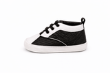Classic Black & White Baby Sneakers – Trendy & Comfortable