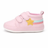 Star Style Baby Shoes – Soft Pink & Gold