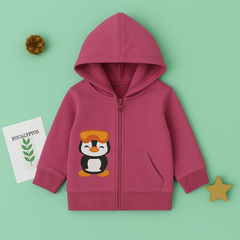 Happy Penguin Pink Hoodie
