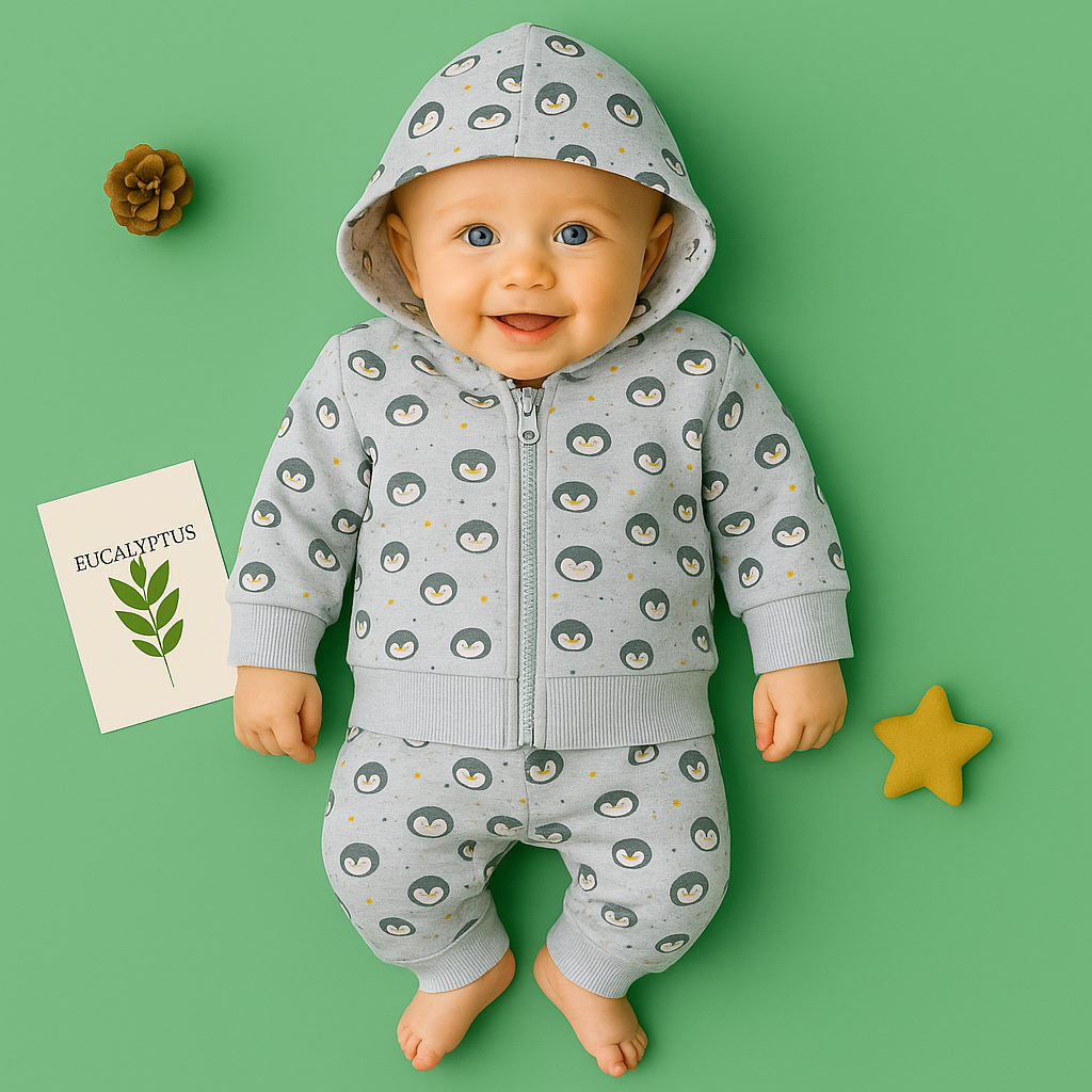 Arctic Penguin Hoodie Set