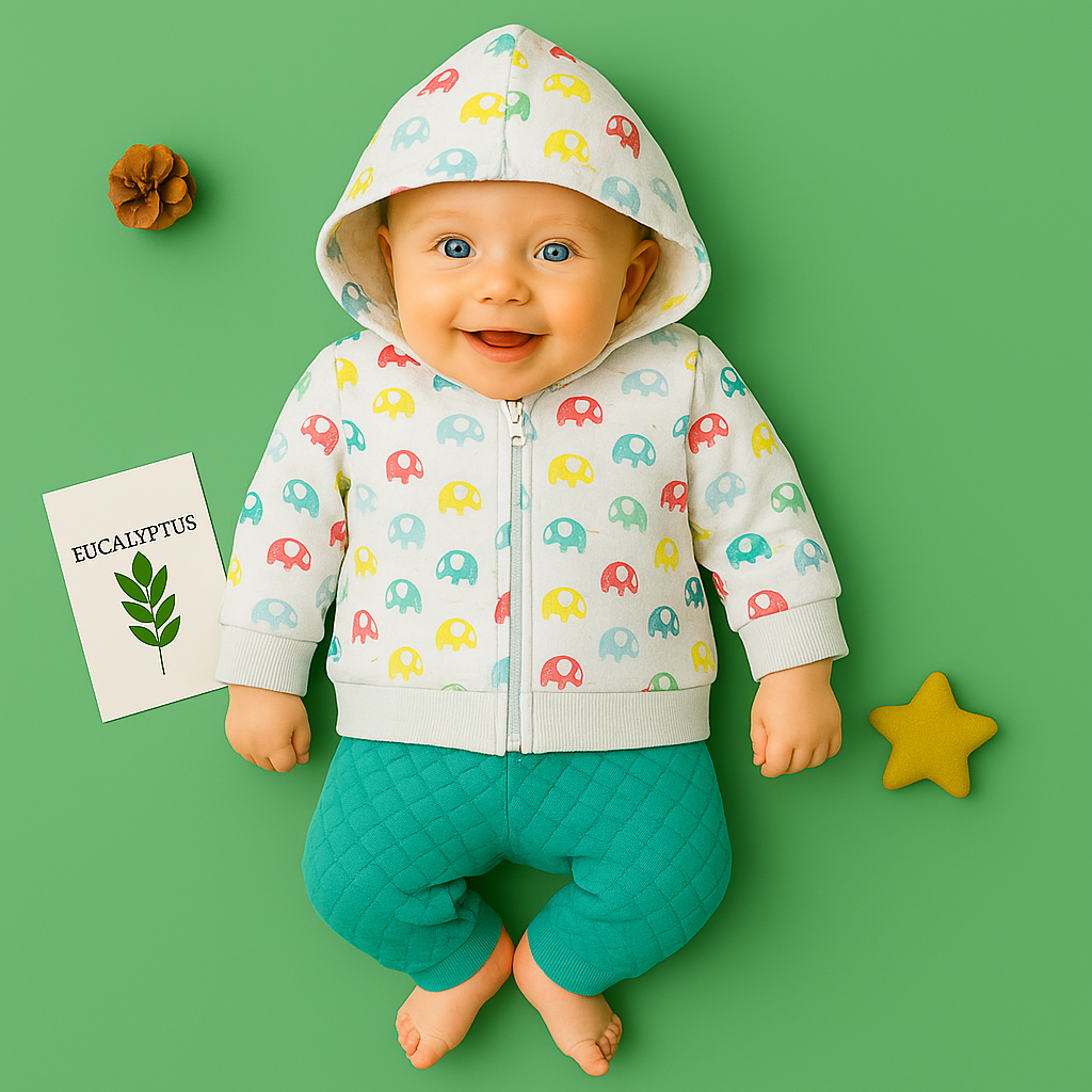 Happy Elephant Hoodie Set