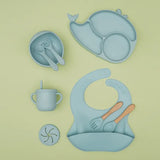 Little Laughs 8-Piece Unbreakable Silicone Feeding Set