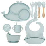 Little Laughs 8-Piece Unbreakable Silicone Feeding Set