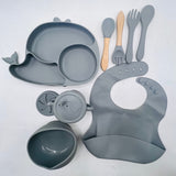 Little Laughs 8-Piece Unbreakable Silicone Feeding Set