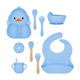 Little Laughs 10-Piece Unbreakable Silicone Feeding Set